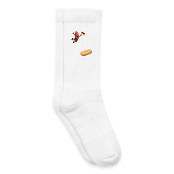 Schnitzel that goes into a bun - Kids Tennis Socks - white - Right
