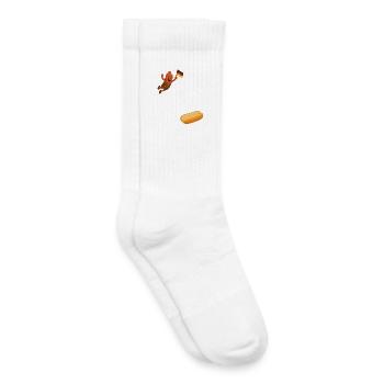 Schnitzel that goes into a bun - Kids Tennis Socks - white - Right