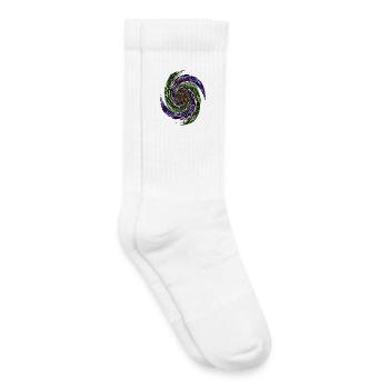 Colour swirl Neon Vortex - Kids Tennis Socks - white - Right