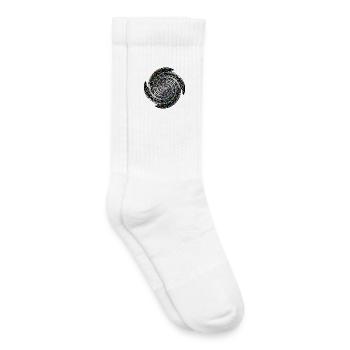 Neon Spiral Color Swirl - Kids Tennis Socks - white - Right