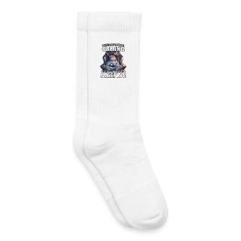 Weekend Gaming: Sleeping Bunny - Kids Tennis Socks - white - Right