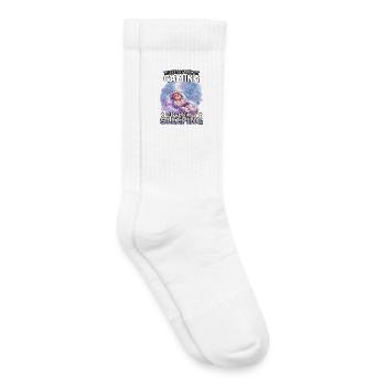 Weekend Gaming Sleep Mode Sloth - Kids Tennis Socks - white - Right