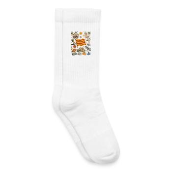Catalonia | Gaudí, Coast & Pleasure - Kids Tennis Socks - white - Right