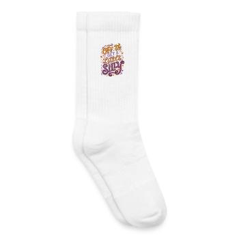 Off To Get A Little Silly - Kids Tennis Socks - white - Right
