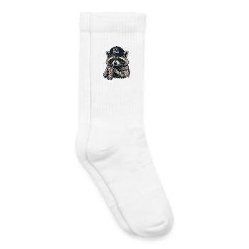 Hot Mess Raccoon Cap - Kids Tennis Socks - white - Right