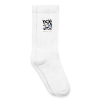 Paris Of The North Dawson City Yukon - Kids Tennis Socks - white - Right
