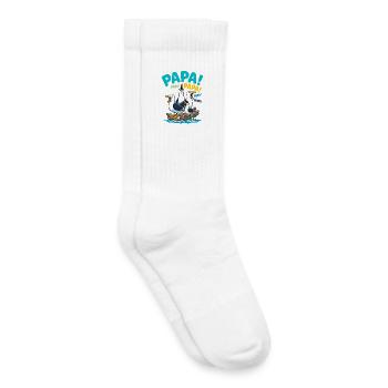 Daddy Seagulls Humor Father's Day - Kids Tennis Socks - white - Right