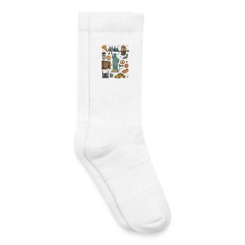 New York | Skyline, Taxi & City Love - Kids Tennis Socks - white - Right