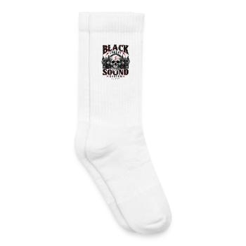 Black Forest Sound Skull - Kids Tennis Socks - white - Right