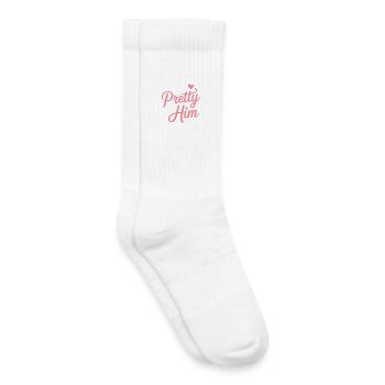 Too Pretty For Him Best Friend BFF Ex Breakup - Kids Tennis Socks - white - Right