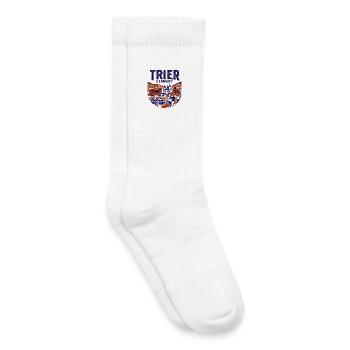 Historical Trier Germany City Skyline Novelty - Kids Tennis Socks - white - Right