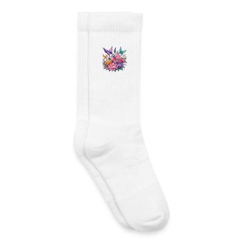 Origami Wings Floral Splendour - Kids Tennis Socks - white - Right