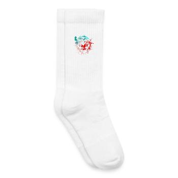 Bison Splash Art - Kids Tennis Socks - white - Right