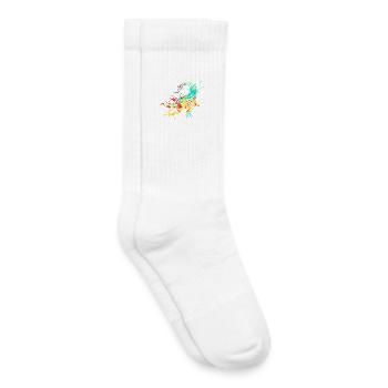 Splash Art Wild Crocodile - Kids Tennis Socks - white - Right