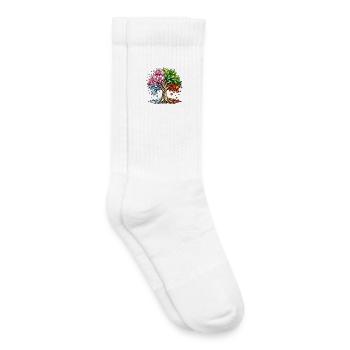 Four Seasons Tree Art - Kids Tennis Socks - white - Right