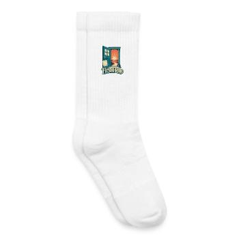 Homeroom Teacher Gift First Hello, First Day of Sc - Kids Tennis Socks - white - Right