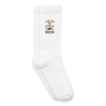 Rock Lovers Geology Nature Stones - Kids Tennis Socks - white - Right
