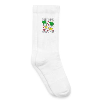 Chickens Holiday - Kids Tennis Socks - white - Right