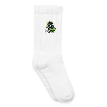 Bruh Raccoon Cool Graffiti Streetwear Style - Kids Tennis Socks - white - Right