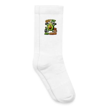 AVO-CARDIO – Avocado in Training - Kids Tennis Socks - white - Right