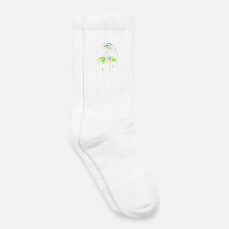 graffiti - Chaussettes de tennis bio enfant - blanc