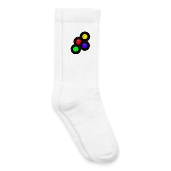 Vinyles Musique Jazz Rock Pop - Chaussettes de tennis bio enfant - blanc - Droite