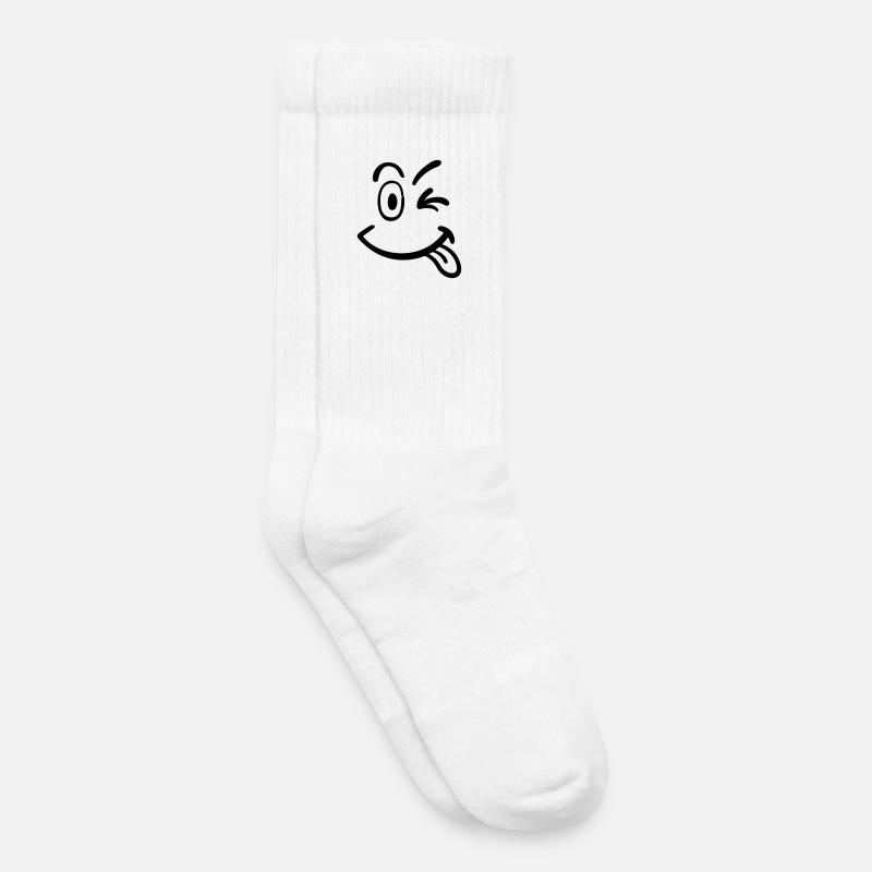 smiley - Kinder Tennissocken - Weiß