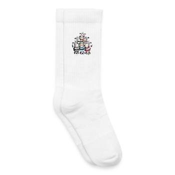 Colourful Zebras - Kids Tennis Socks - white - Right