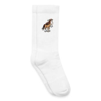 Westernpferd on Tour - Kinder Tennissocken - Weiß - Rechts