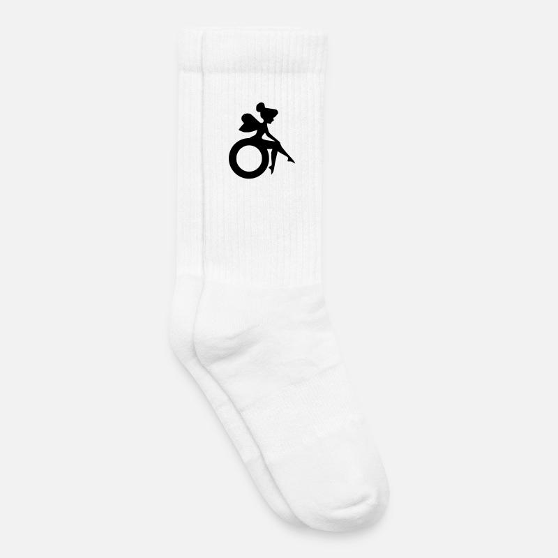 Bild einer Fee im Rollstuhl # - Kinder Tennissocken - Weiß