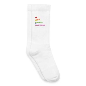 Menschenrechte Regenbogen Grundgesetz - Kinder Tennissocken - Weiß - Rechts