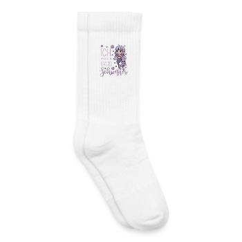 Ich werde eine große Schwester Meerjungfrau - Kinder Tennissocken - Weiß - Rechts