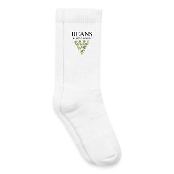 Vegan Bohne cooler Spruch - Kinder Tennissocken - Weiß - Rechts
