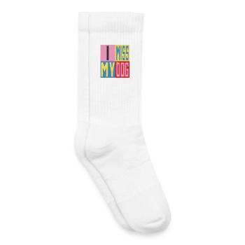 I miss my dog - Kids Tennis Socks - white - Right