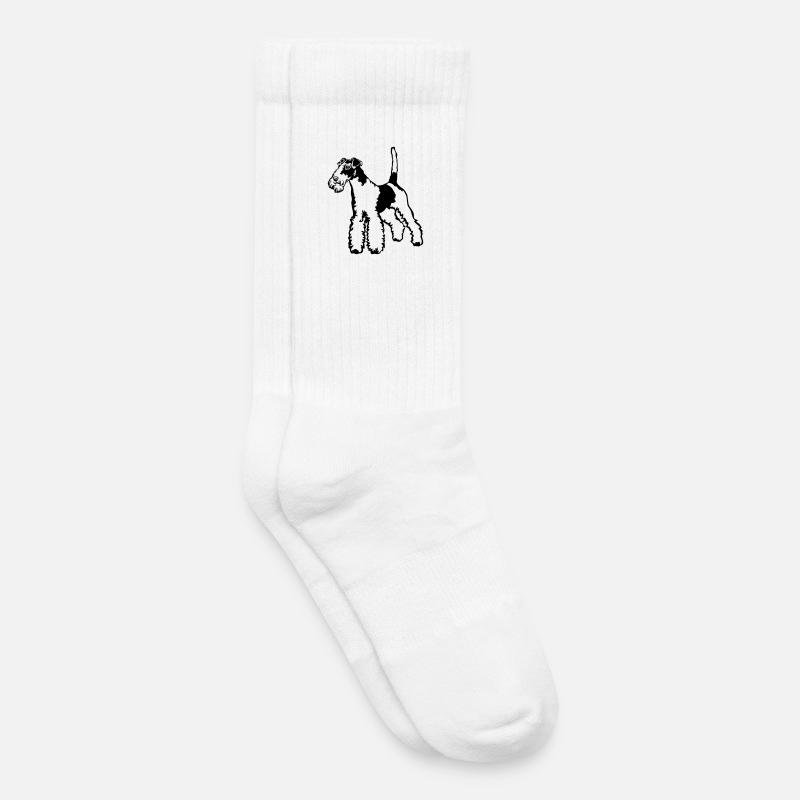 Fox terrier - Kids Tennis Socks - white