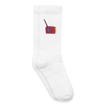 Radio Art - Kids Tennis Socks - white - Right
