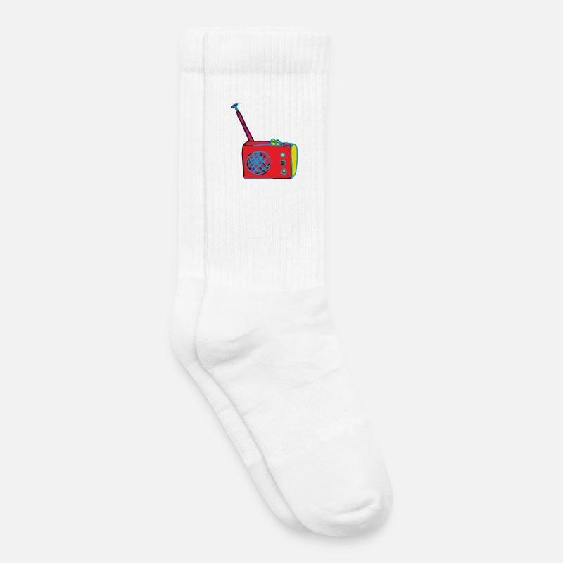 radio kunst - Kinder Tennissocken - Weiß