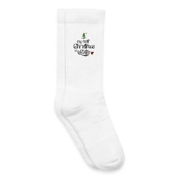 My first Christmas as Sister - Kids Tennis Socks - white - Right