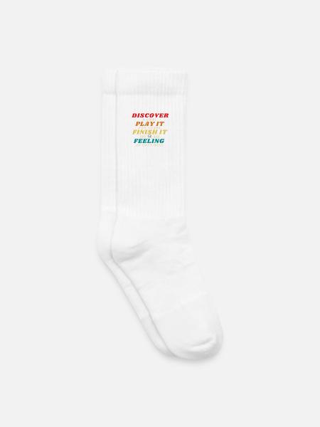 Entdecken Sie ein Spiel und beenden Sie es - Kinder Tennissocken - Weiß