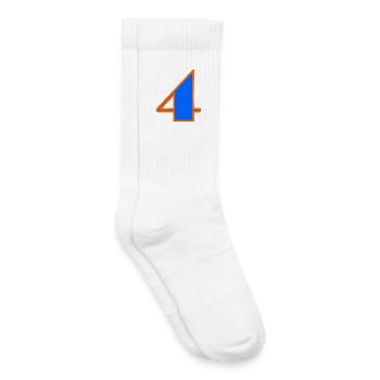 4 JAHRE, 4. GEBURTSTAG, 4 JAHRE, VIER - Kinder Tennissocken - Weiß - Rechts