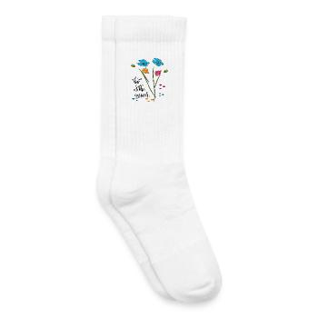 Love is the answer, Liebe - Kids Tennis Socks - white - Right