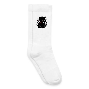 chats noirs - Chaussettes de tennis bio enfant - blanc - Droite