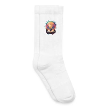 Livres Nerd - Chaussettes de tennis bio enfant - blanc - Droite