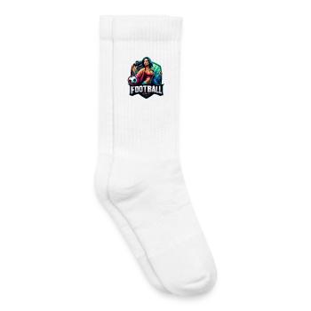 Female Football Queen Emblem - Kids Tennis Socks - white - Right