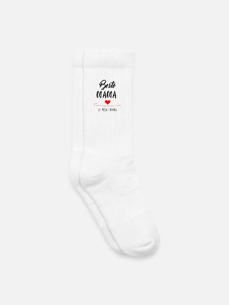 beste Mama, Muttertag - Kinder Tennissocken - Weiß