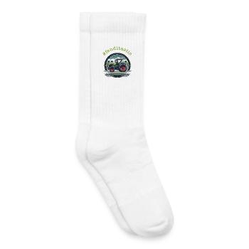 fendttastic grüner traktor trekker rote felgen - Kinder Tennissocken - Weiß - Rechts