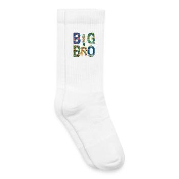 BIG BRO - Bruder - Großer Bruder - Partnerlook - Kinder Tennissocken - Weiß - Rechts