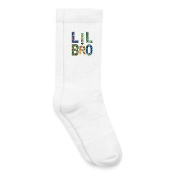 LIL BRO - Bruder -Kleiner Bruder - Partnerlook - Kinder Tennissocken - Weiß - Rechts