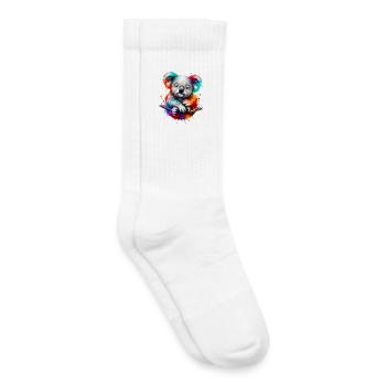 Koala - Chaussettes de tennis bio enfant - blanc - Droite