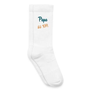 HAPPY FATHER'S DAY. DAD. FATHER'S DAY. FATHER. GOOD - Kids Tennis Socks - white - Right